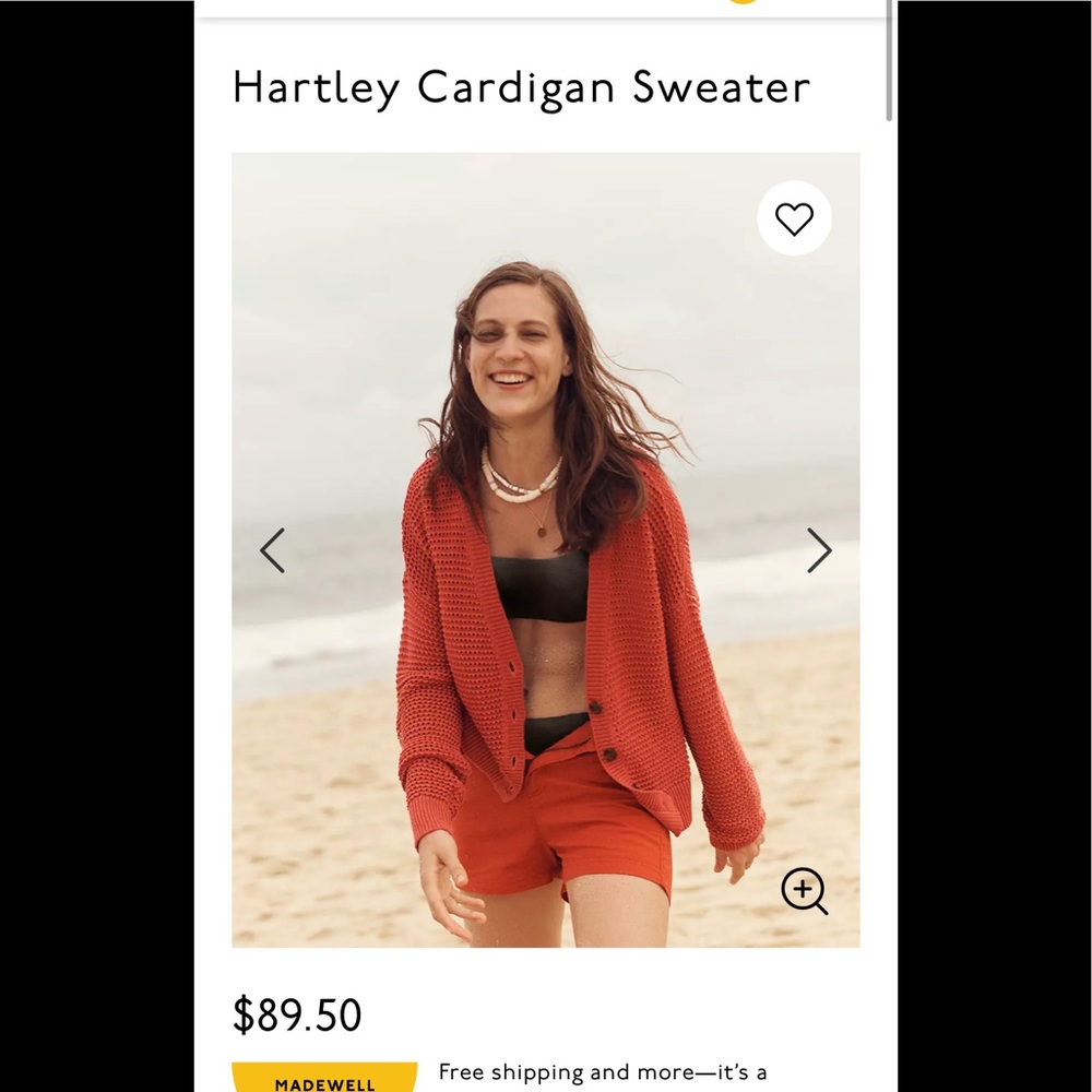 Madewell Rose Hartley Cardigan Sweater